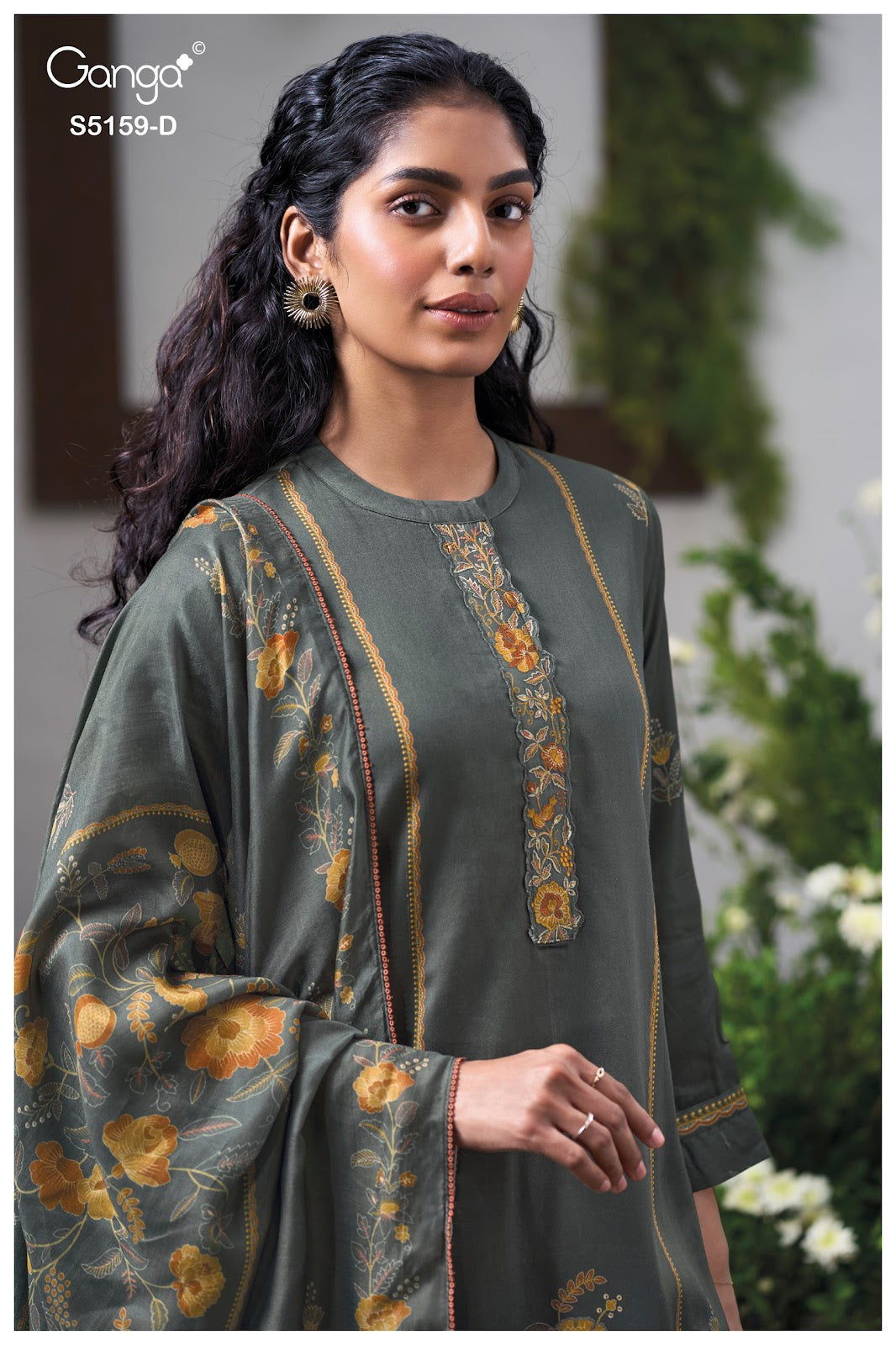 Sukriti S5159 Ganga Cotton Satin Pant Style Suits Supplier
