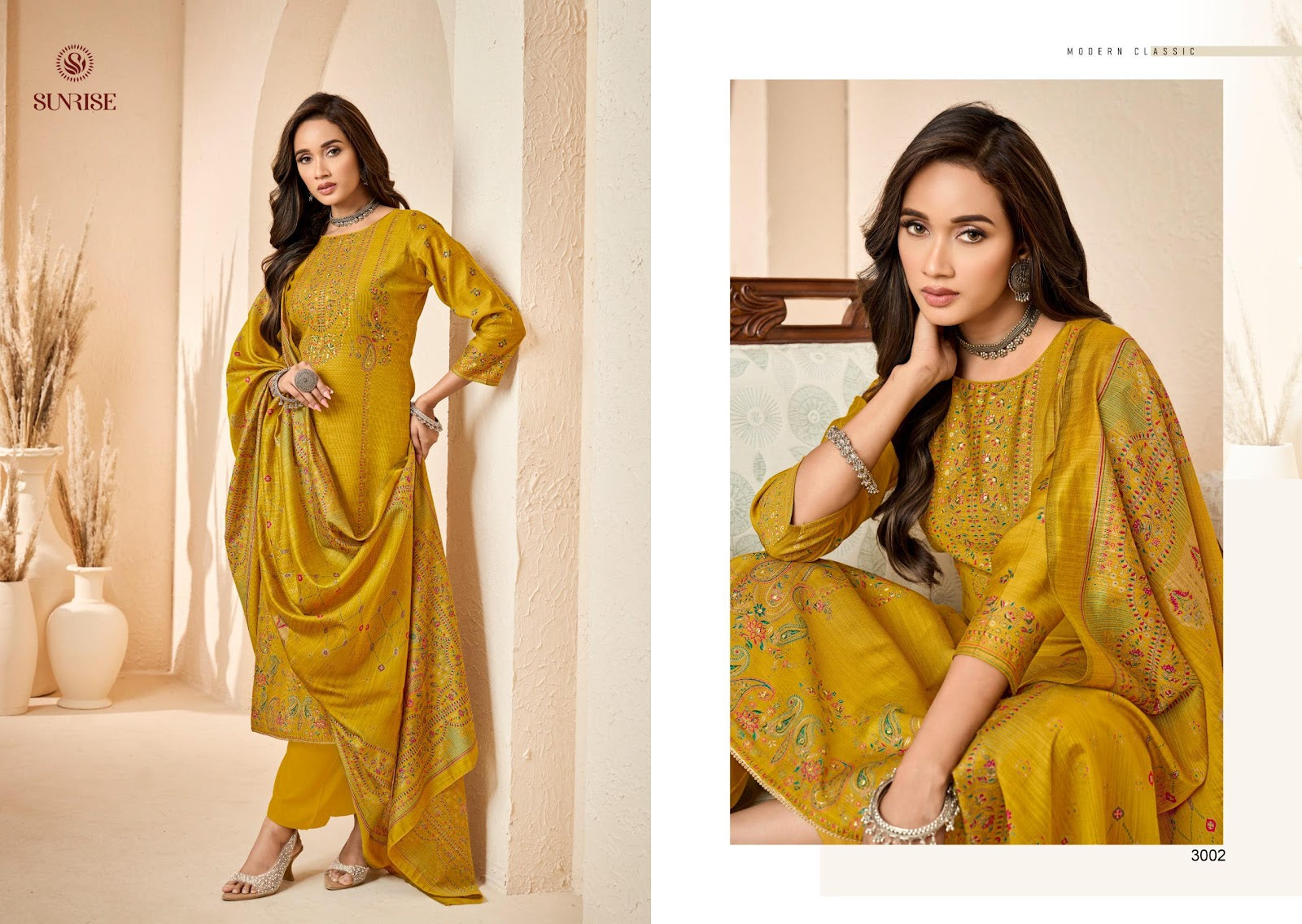 Sukun Vol 3 Sunrise Vintage Silk Pant Style Suits Wholesaler