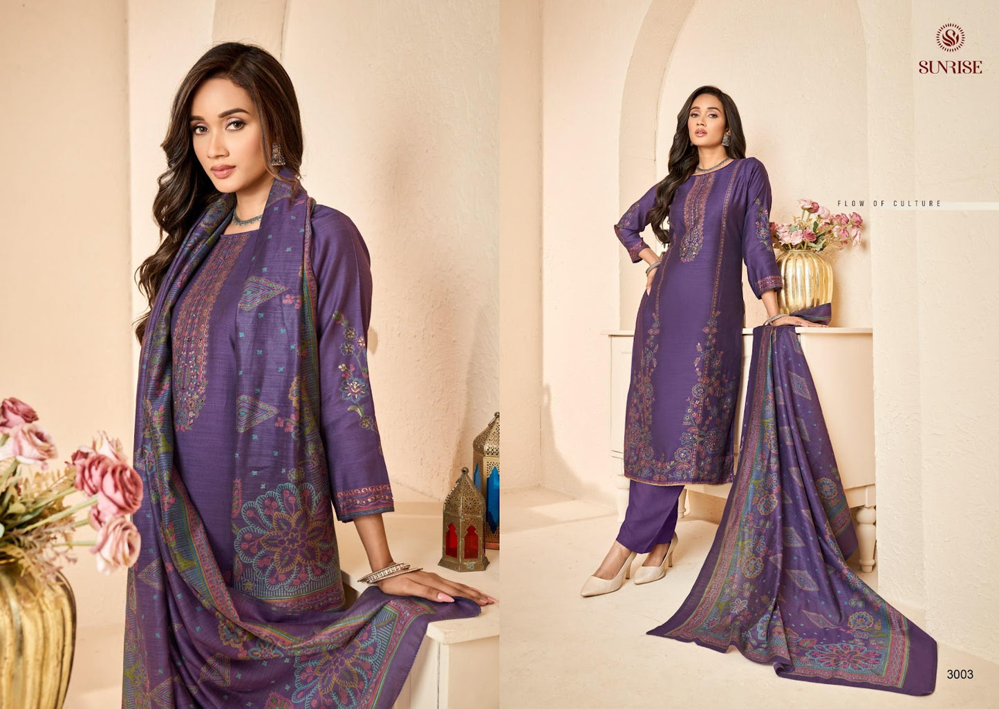 Sukun Vol 3 Sunrise Vintage Silk Pant Style Suits Wholesaler