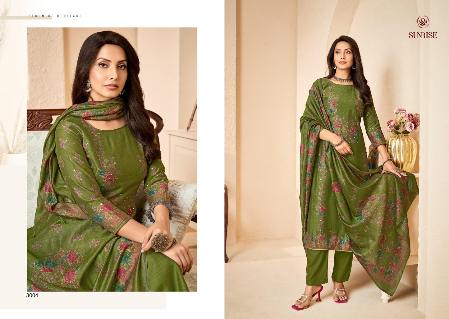 Sukun Vol 3 Sunrise Vintage Silk Pant Style Suits Wholesaler