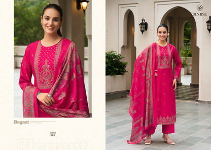 Sukun Vol 4 Sunrise Bostone Silk Pant Style Suits Manufacturer Ahmedabad