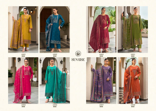 Sukun Vol 4 Sunrise Bostone Silk Pant Style Suits Manufacturer Ahmedabad