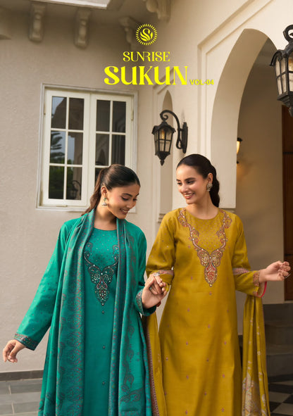 Sukun Vol 4 Sunrise Bostone Silk Pant Style Suits Manufacturer Ahmedabad
