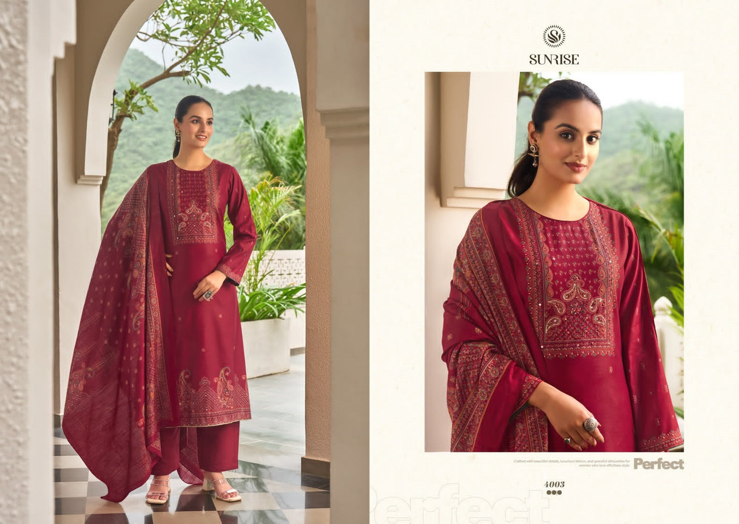 Sukun Vol 4 Sunrise Bostone Silk Pant Style Suits Manufacturer Ahmedabad