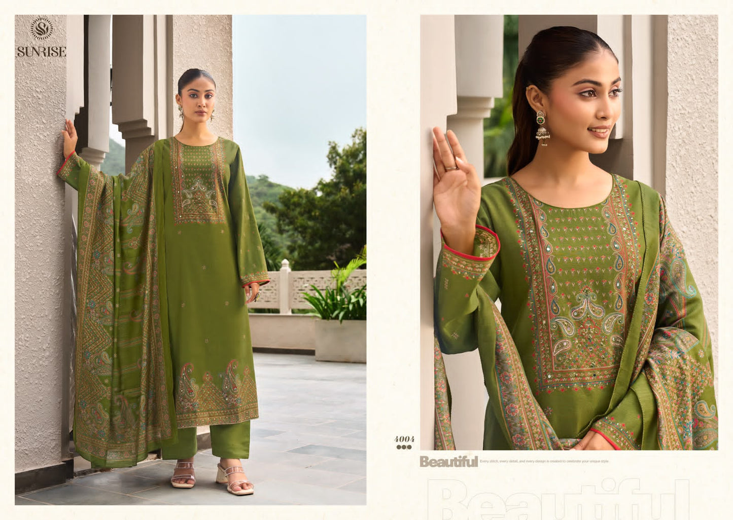 Sukun Vol 4 Sunrise Bostone Silk Pant Style Suits Manufacturer Ahmedabad