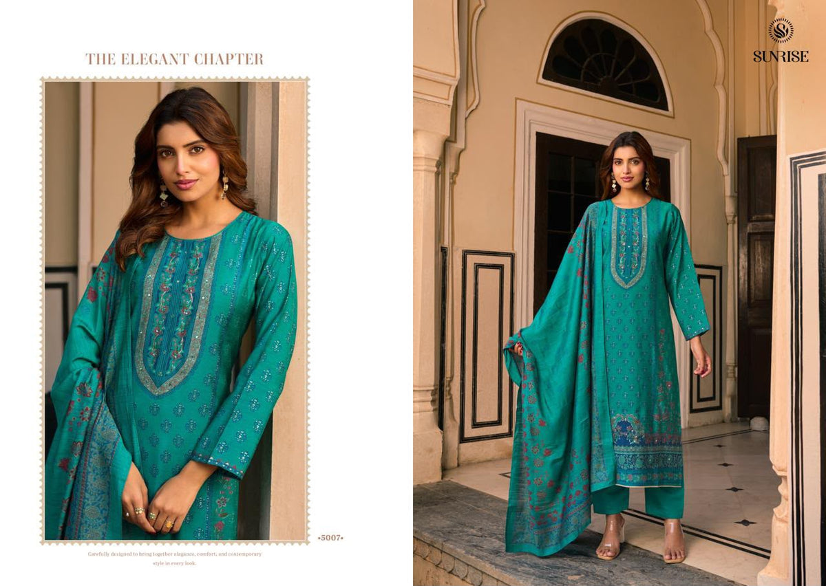 Sukun Vol 5 Sunrise Bostone Silk Pant Style Suits Supplier Ahmedabad