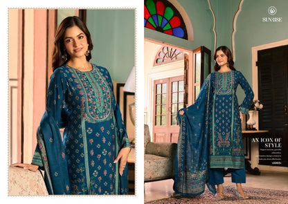 Sukun Vol 5 Sunrise Bostone Silk Pant Style Suits Supplier Ahmedabad