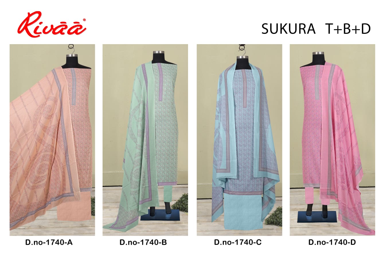 Sukura 1740 Rivaa Cotton Salwar Suits Exporter Gujarat