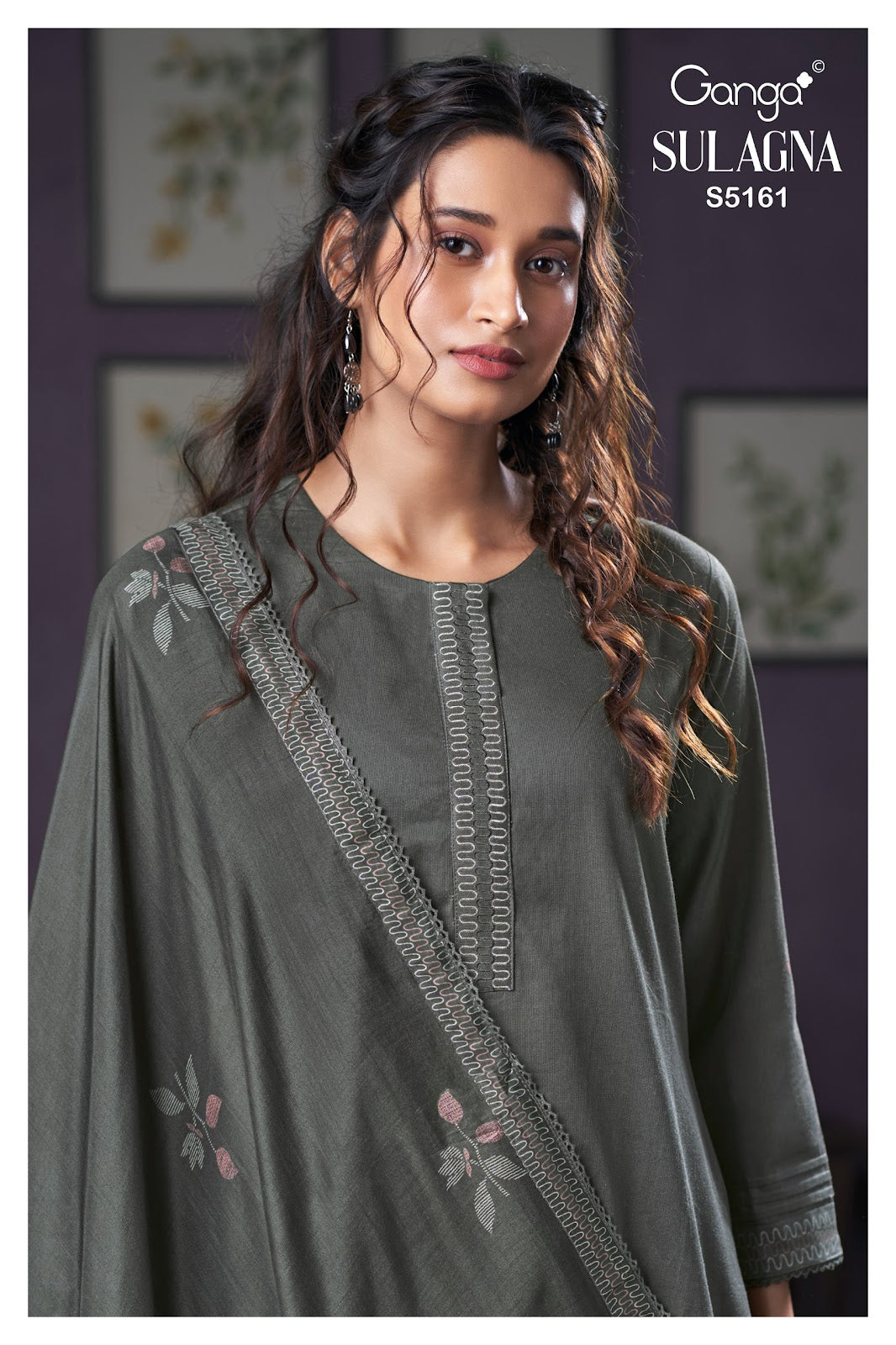 Sulagna S5161 Ganga Corduroy Plazzo Style Suits Exporter Gujarat