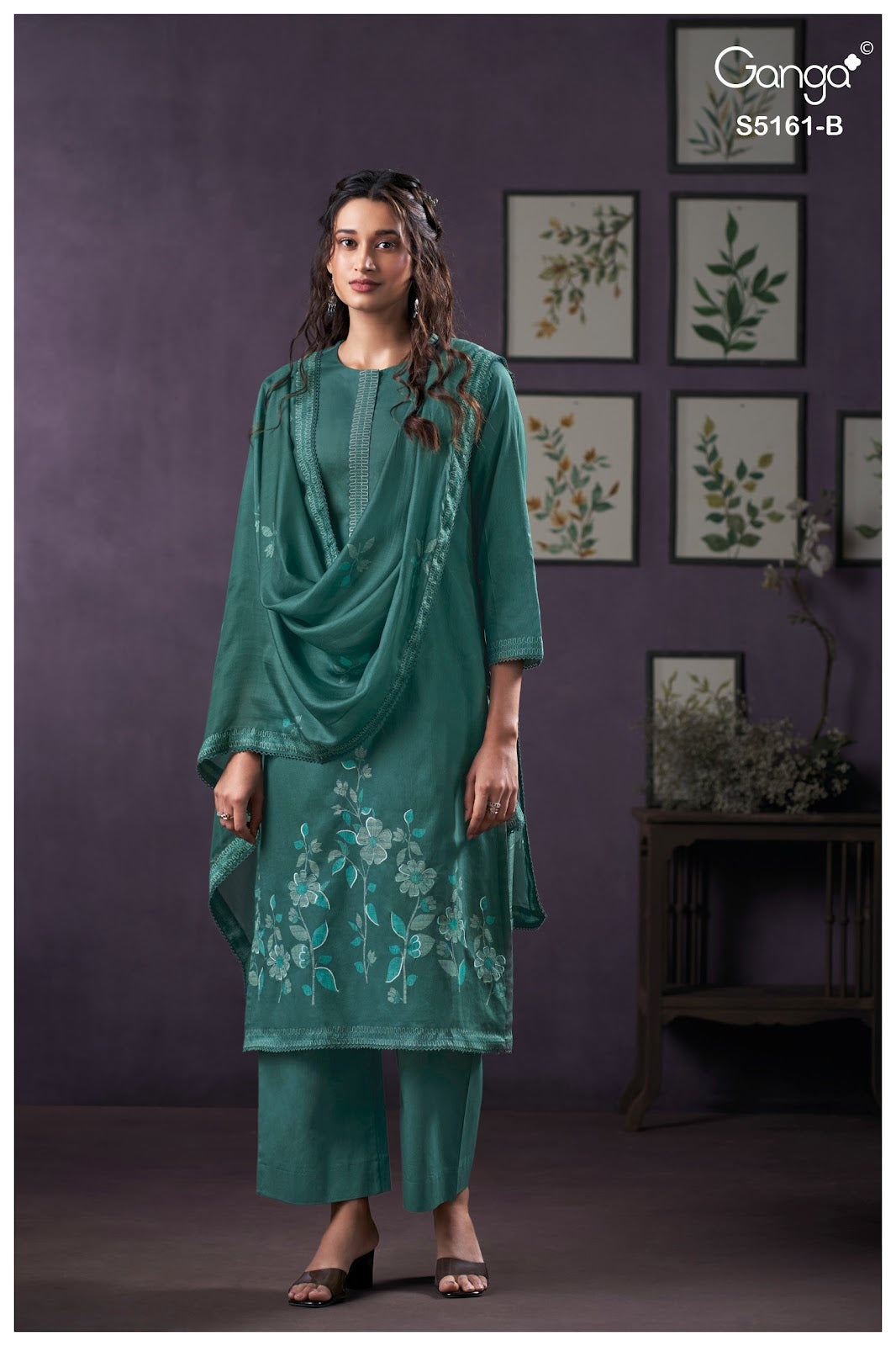 Sulagna S5161 Ganga Corduroy Plazzo Style Suits Exporter Gujarat