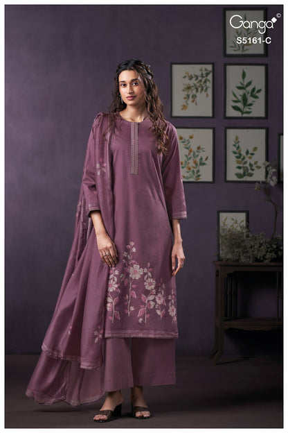 Sulagna S5161 Ganga Corduroy Plazzo Style Suits Exporter Gujarat
