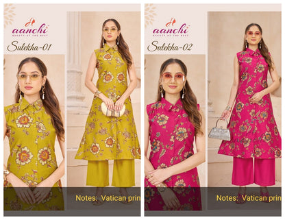 Sulekha Aanchi Vatican Kurti Pant Set Wholesaler