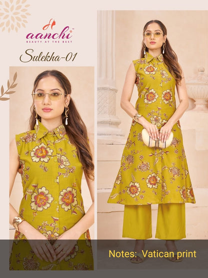 Sulekha Aanchi Vatican Kurti Pant Set Wholesaler