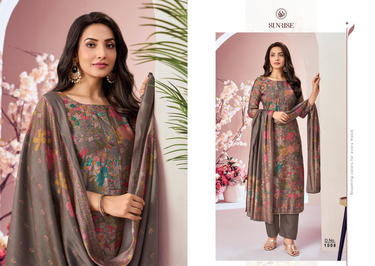 Sumaira Sunrise Modal Silk Pant Style Suits Exporter India