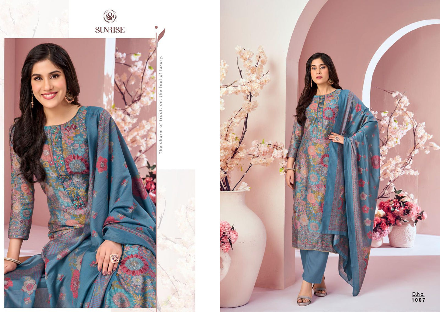 Sumaira Sunrise Modal Silk Pant Style Suits Exporter India