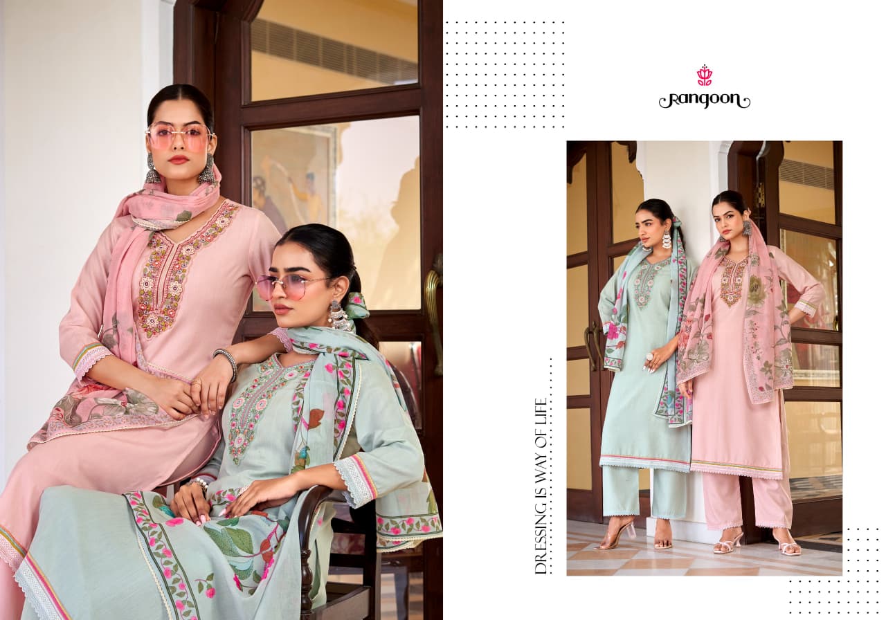 Suman Rangoon Viscose Readymade Plazzo Style Suits Exporter India