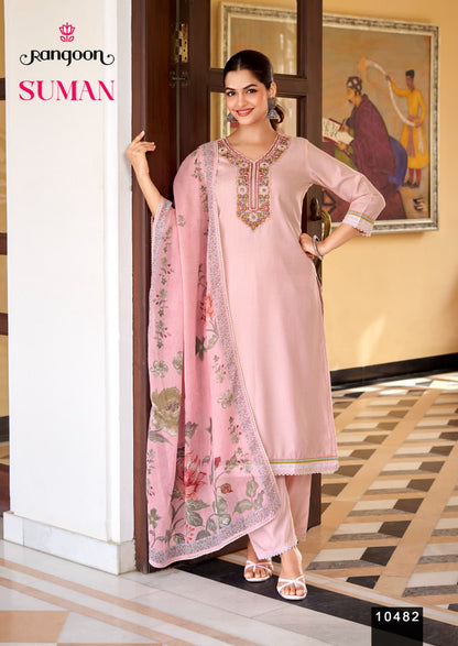 Suman Rangoon Viscose Readymade Plazzo Style Suits Exporter India