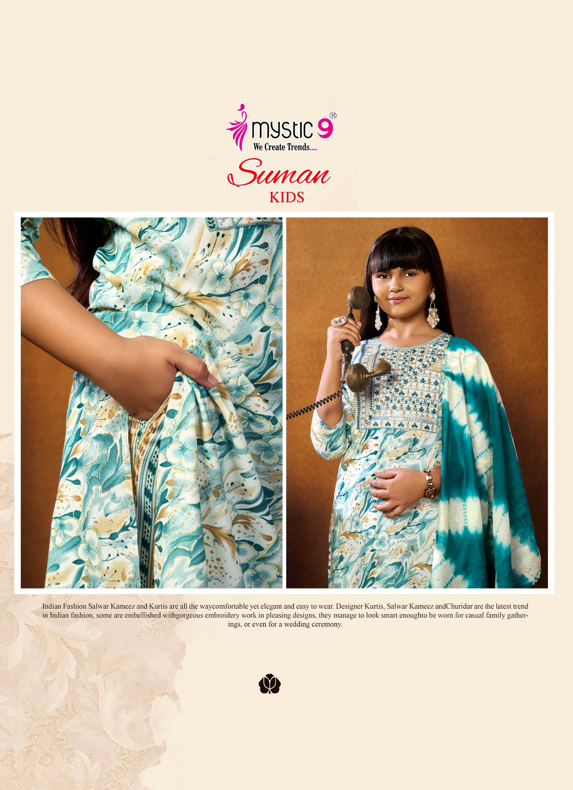 Suman Vol 1 Mystic 9 Rayon Girls Readymade Pant Suits Exporter Ahmedabad