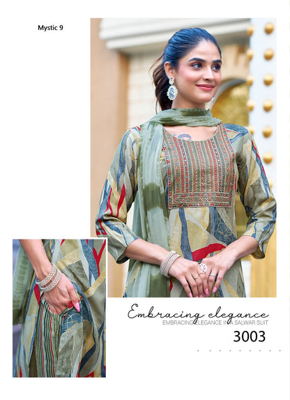 Suman Vol 3 Mystic 9 Rayon Readymade Pant Style Suits Wholesaler India