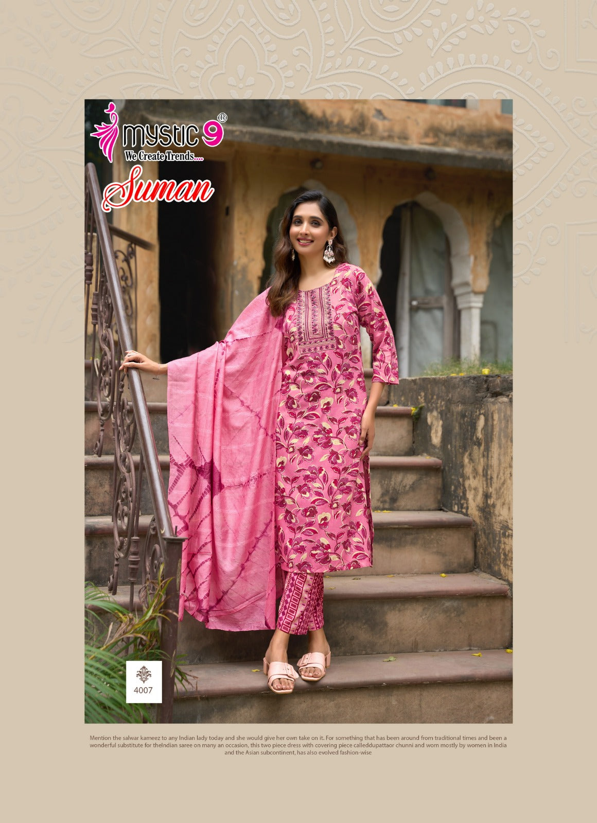 Suman Vol 4 Mystic 9 Rayon Foil Readymade Suits Manufacturer Ahmedabad