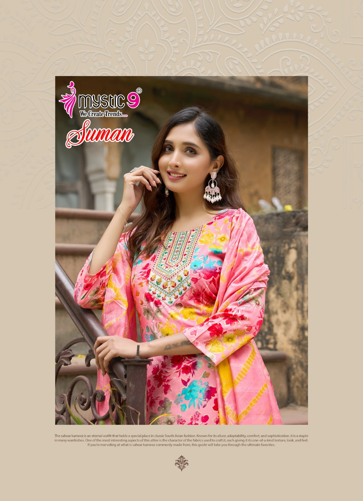 Suman Vol 4 Mystic 9 Rayon Foil Readymade Suits Manufacturer Ahmedabad