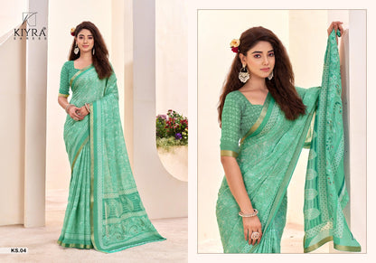 Sumangli Vol 1 Kiyra Dull Moss Sarees Wholesale Price