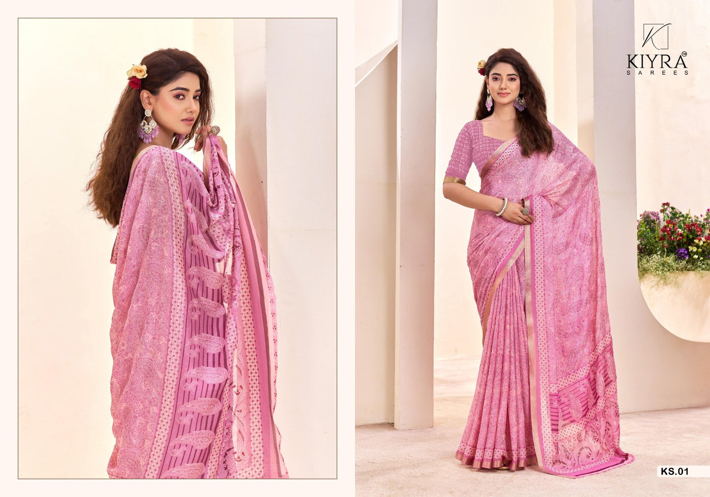 Sumangli Vol 1 Kiyra Dull Moss Sarees Wholesale Price