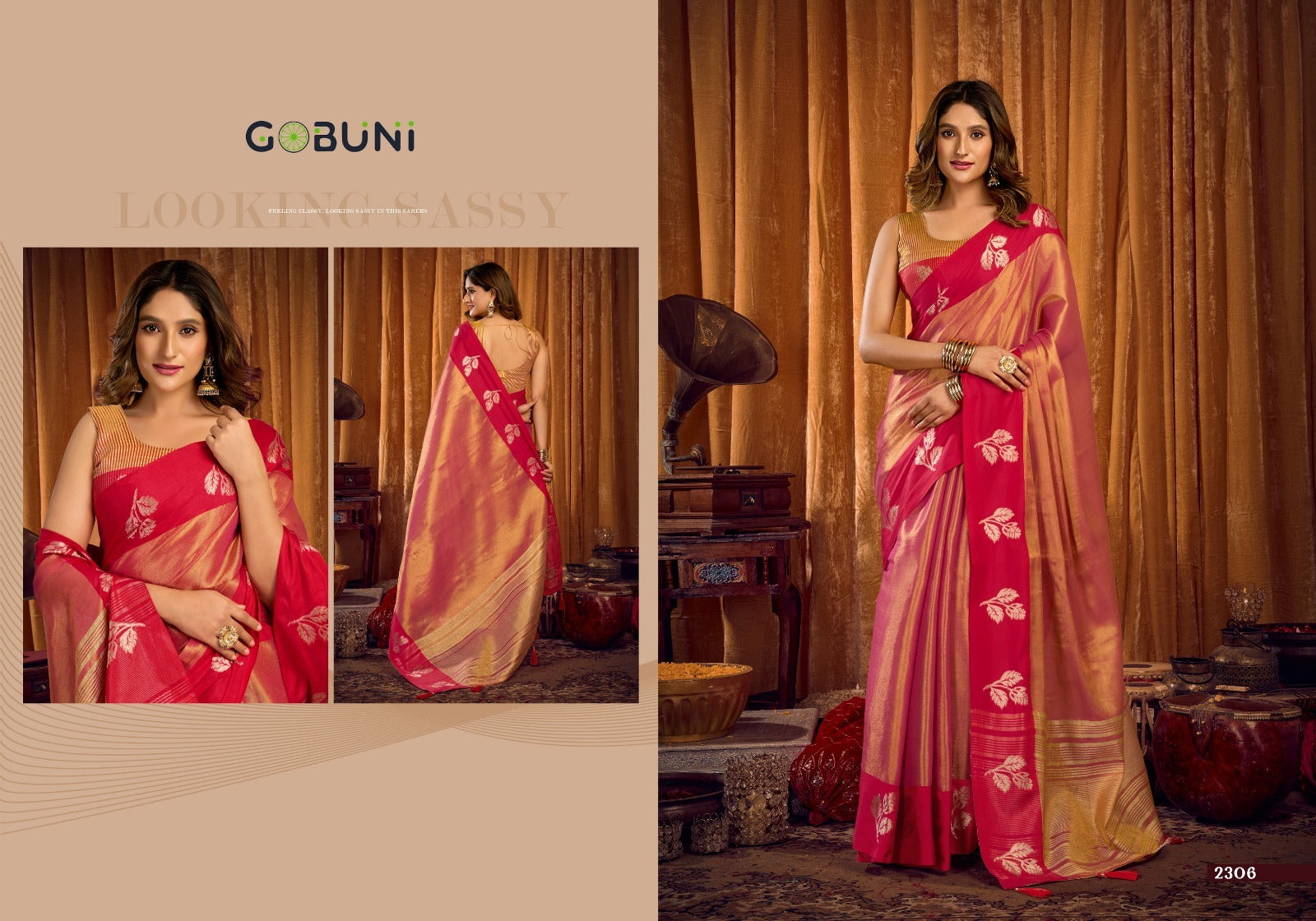 Sumathi Gobuni Tissue Sarees Wholesaler