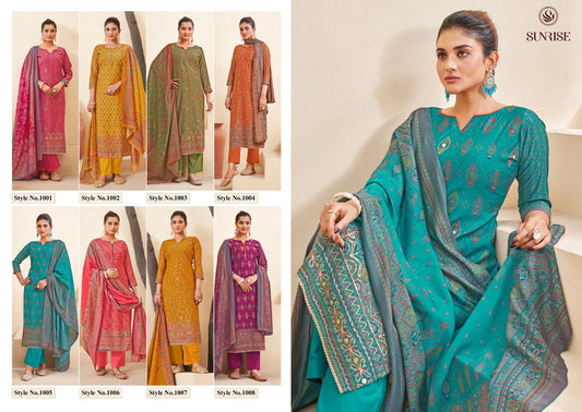 Sumaya Silk Sunrise Modal Pant Style Suits Supplier