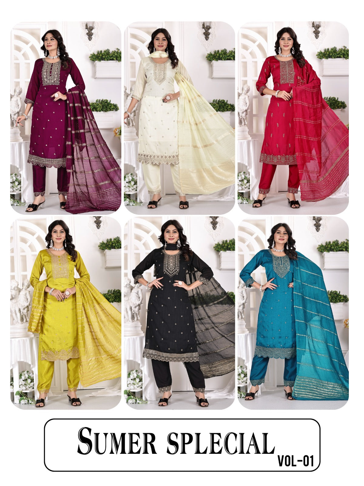 Sumer Special Vol 1 Pt Vichitra Silk Readymade Pant Style Suits Manufacturer India