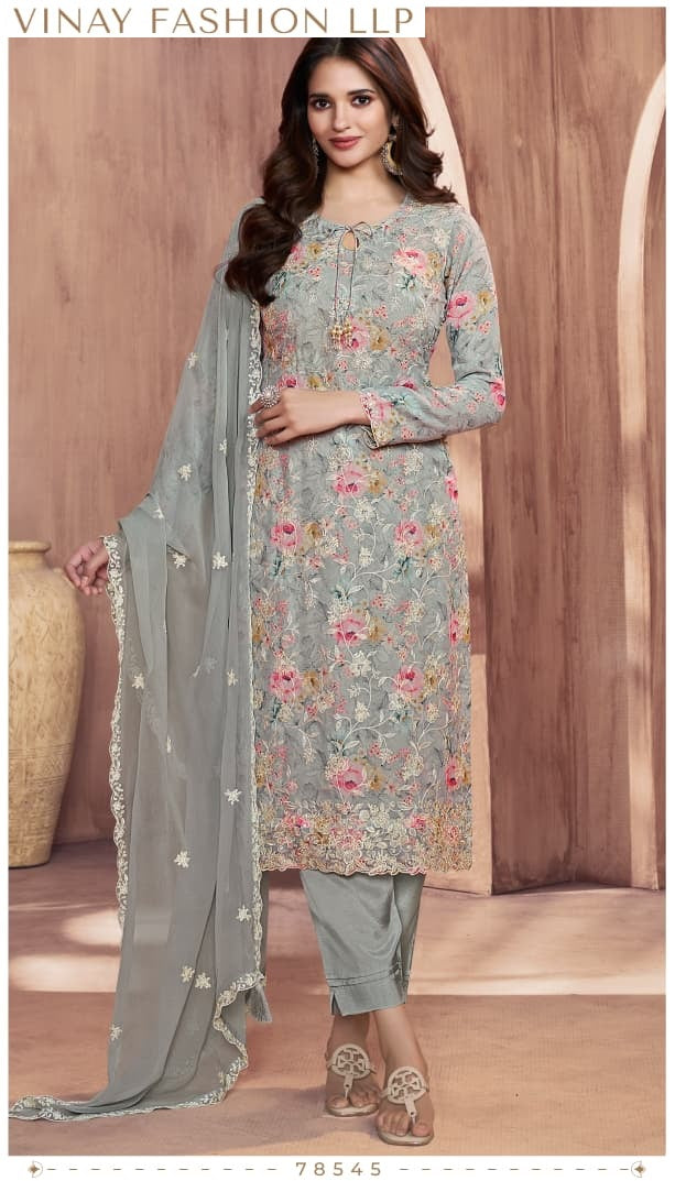 Summedha Kuleesh Vinay Fashion Llp Georgette Pant Style Suits Wholesale Price