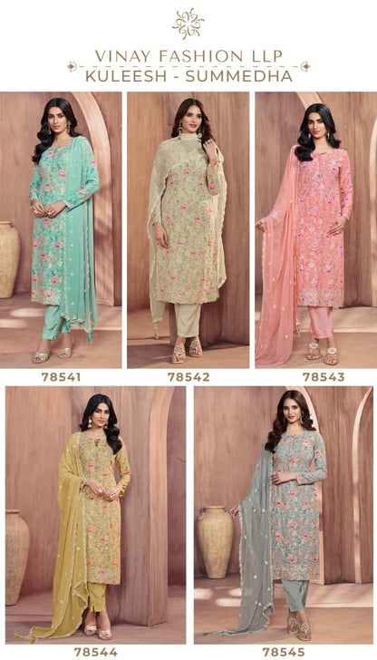 Summedha Kuleesh Vinay Fashion Llp Georgette Pant Style Suits Wholesale Price