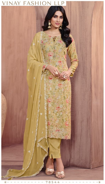 Summedha Kuleesh Vinay Fashion Llp Georgette Pant Style Suits Wholesale Price