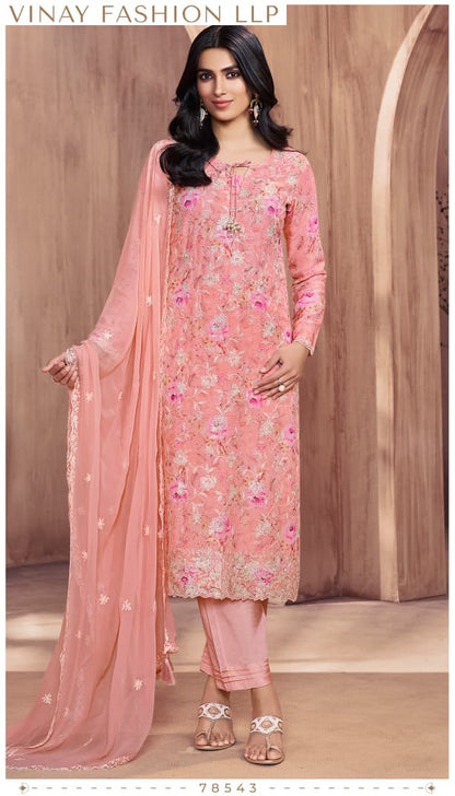 Summedha Kuleesh Vinay Fashion Llp Georgette Pant Style Suits Wholesale Price