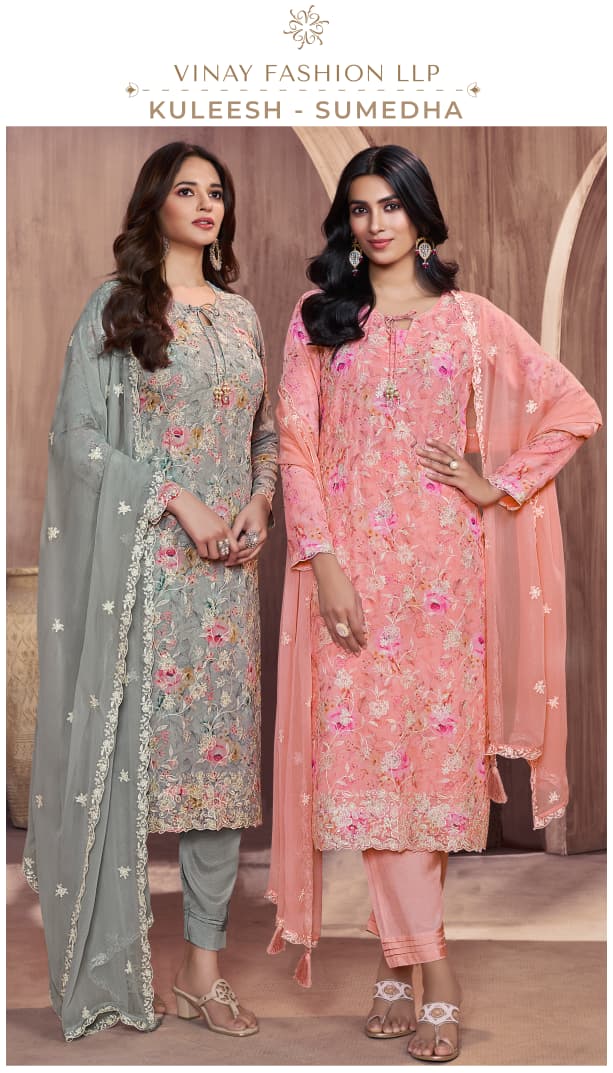 Summedha Kuleesh Vinay Fashion Llp Georgette Pant Style Suits Wholesale Price