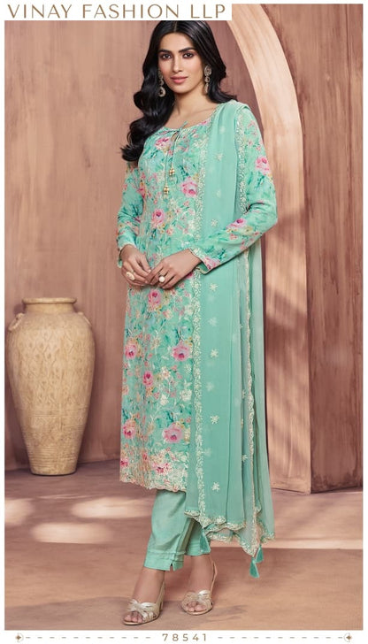 Summedha Kuleesh Vinay Fashion Llp Georgette Pant Style Suits Wholesale Price