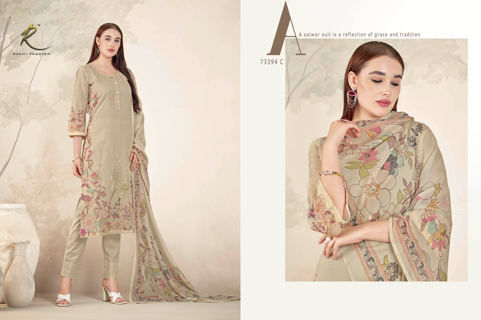 Summer Affair 73394 Rakhi Fashion Chanderi Pant Style Suits Manufacturer Ahmedabad