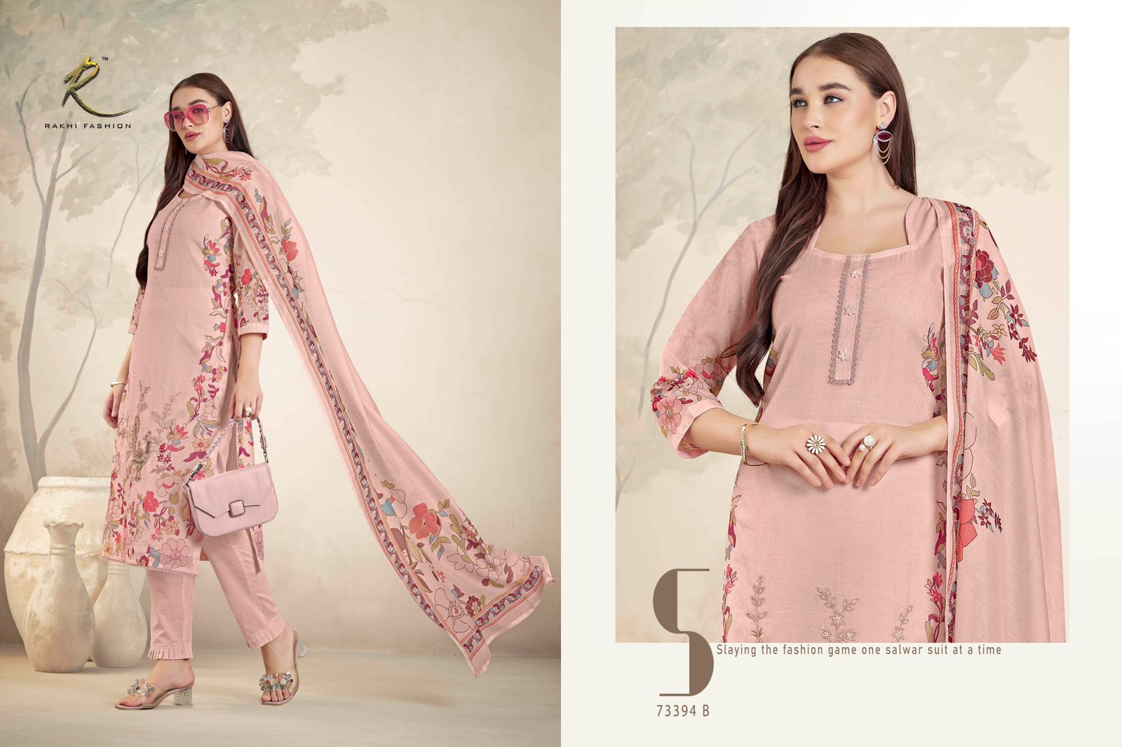 Summer Affair 73394 Rakhi Fashion Chanderi Pant Style Suits Manufacturer Ahmedabad