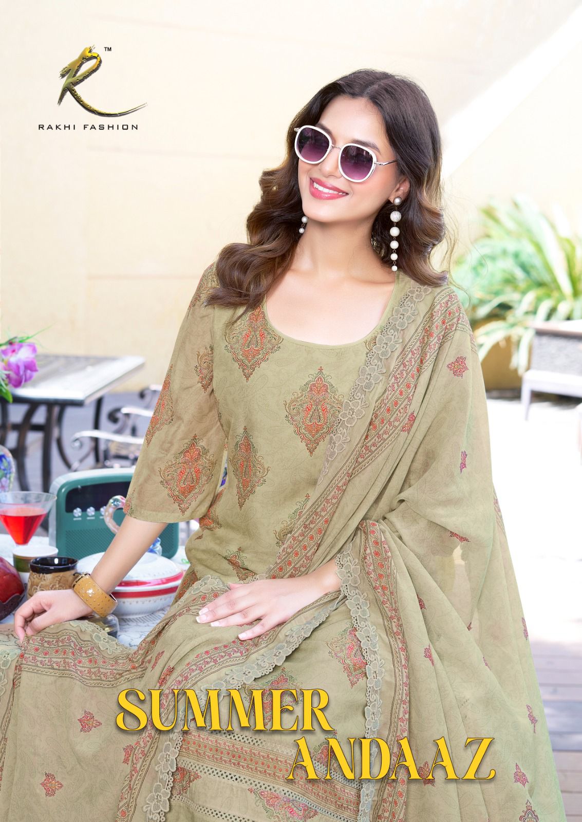 Summer Andaaz Rakhi Fashion Bemberg Pant Style Suits Exporter Gujarat