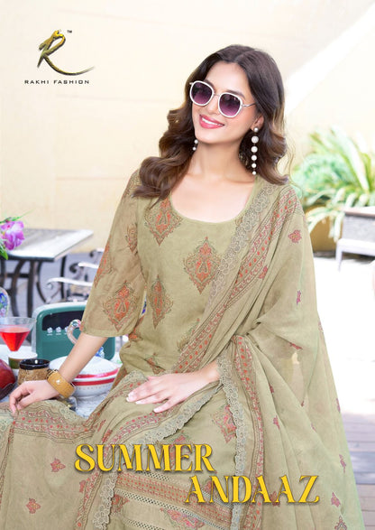 Summer Andaaz Rakhi Fashion Bemberg Pant Style Suits Exporter Gujarat