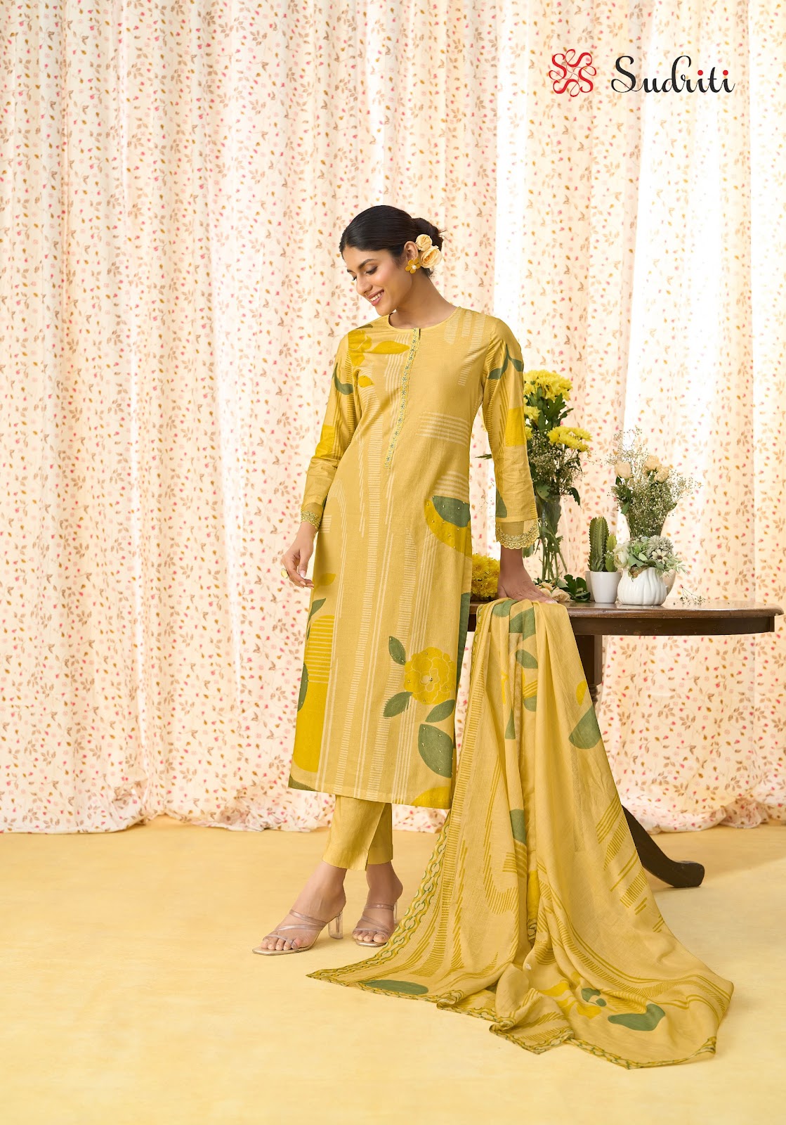 Summer Bazaar Sudriti Sahiba Cotton Lawn Pant Style Suits Supplier Gujarat