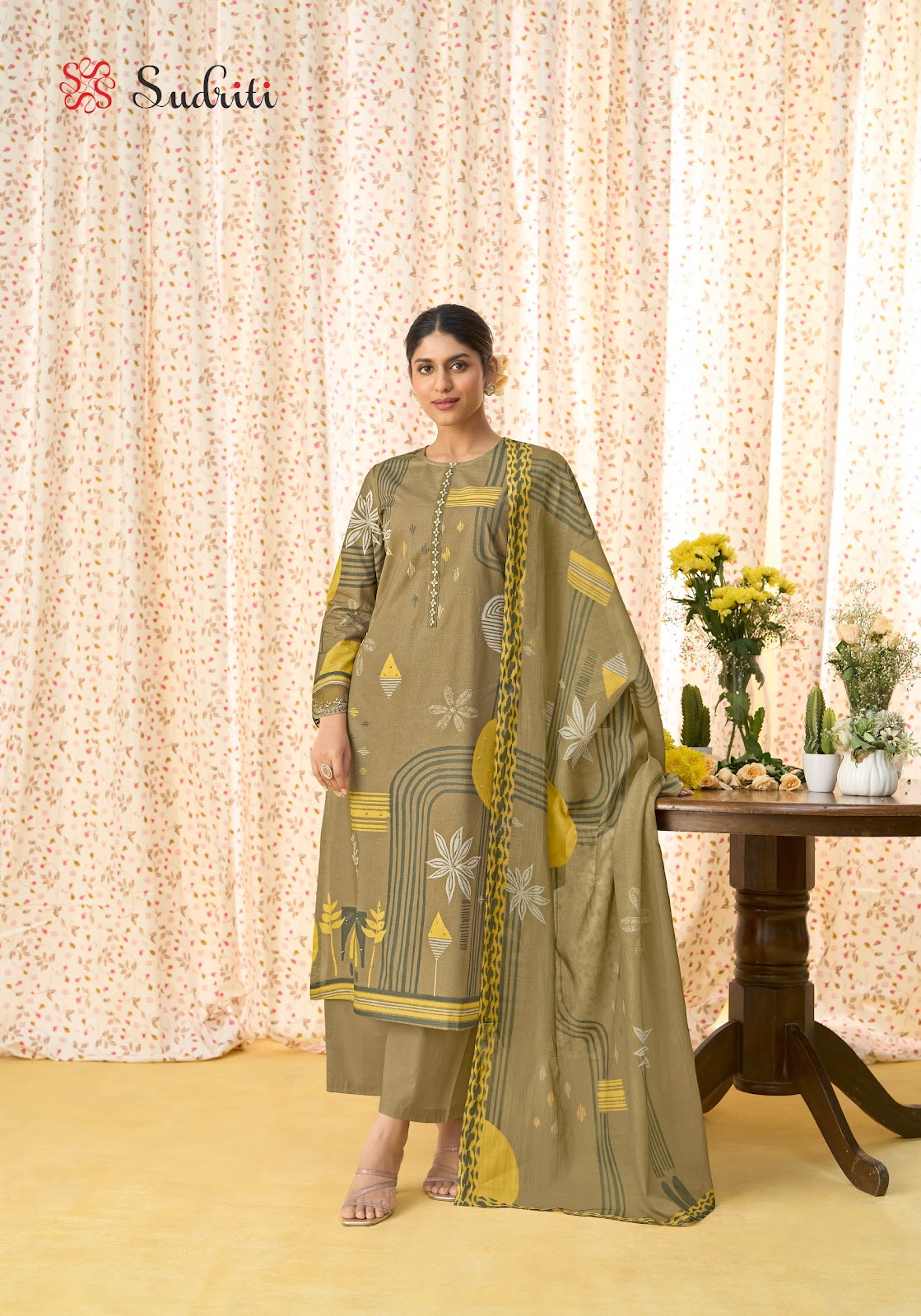 Summer Bazaar Sudriti Sahiba Cotton Lawn Pant Style Suits Supplier Gujarat