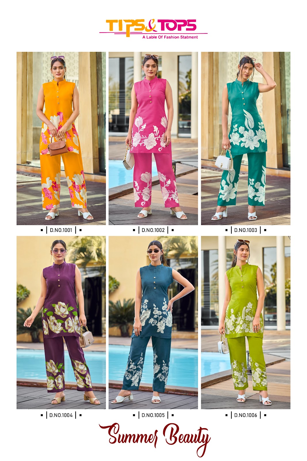 Summer Beauty Tips Tops Reyon Co Ord Set Supplier Gujarat