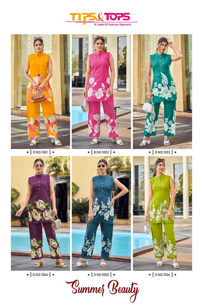 Summer Beauty Tips Tops Reyon Co Ord Set Supplier Gujarat