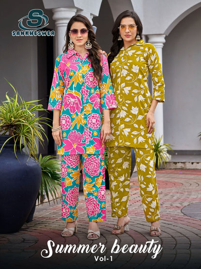 Summer Beauty Vol 1 Sankheswer Cotton Co Ord Set Wholesale
