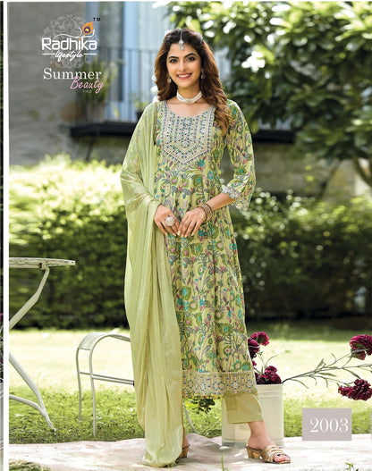Summer Beauty Vol 2 Radhika Lifestyle Heavy Cotton Readymade Anarkali Suits Wholesaler India