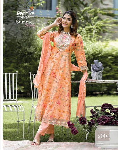 Summer Beauty Vol 2 Radhika Lifestyle Heavy Cotton Readymade Anarkali Suits Wholesaler India