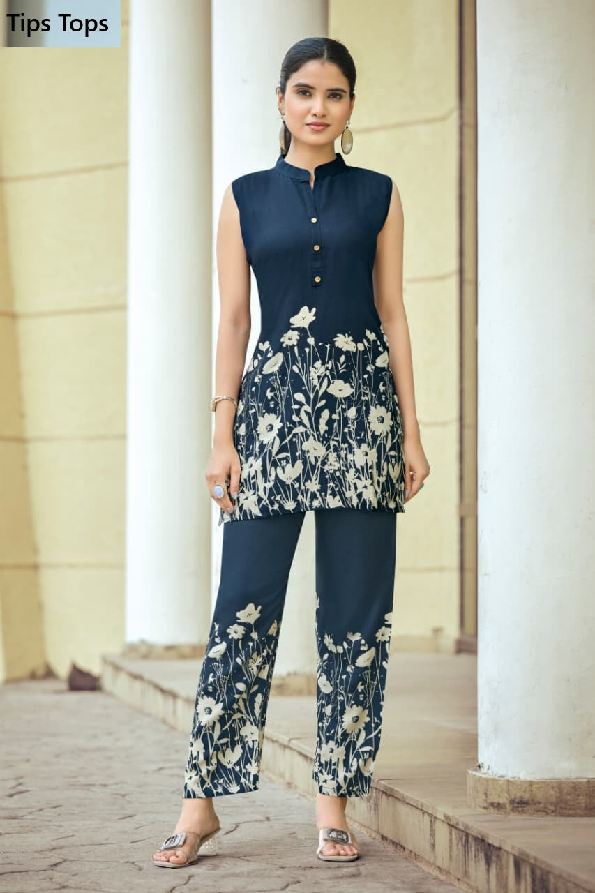 Summer Beauty Vol 4 Tips Tops Reyon Co Ord Set Exporter Gujarat