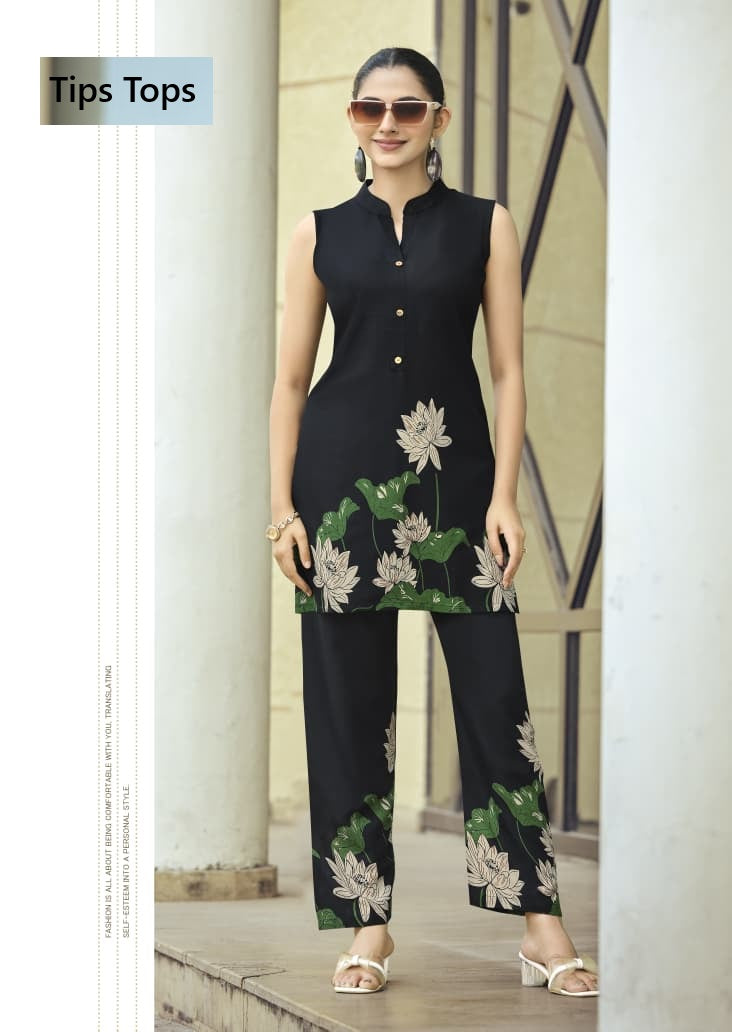 Summer Beauty Vol 4 Tips Tops Reyon Co Ord Set Exporter Gujarat