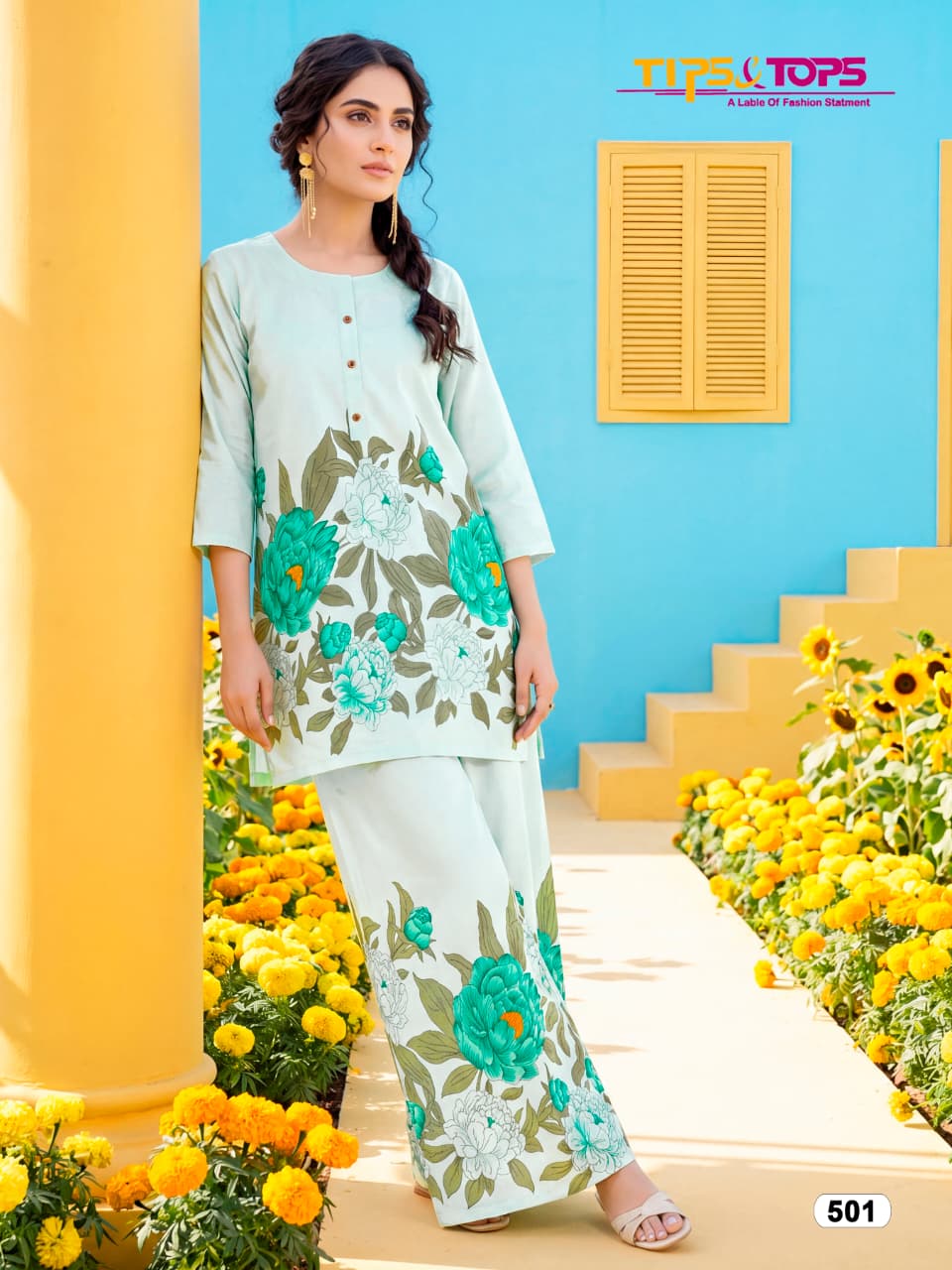 Summer Beauty Vol 5 Tips Tops Reyon Co Ord Set Wholesale